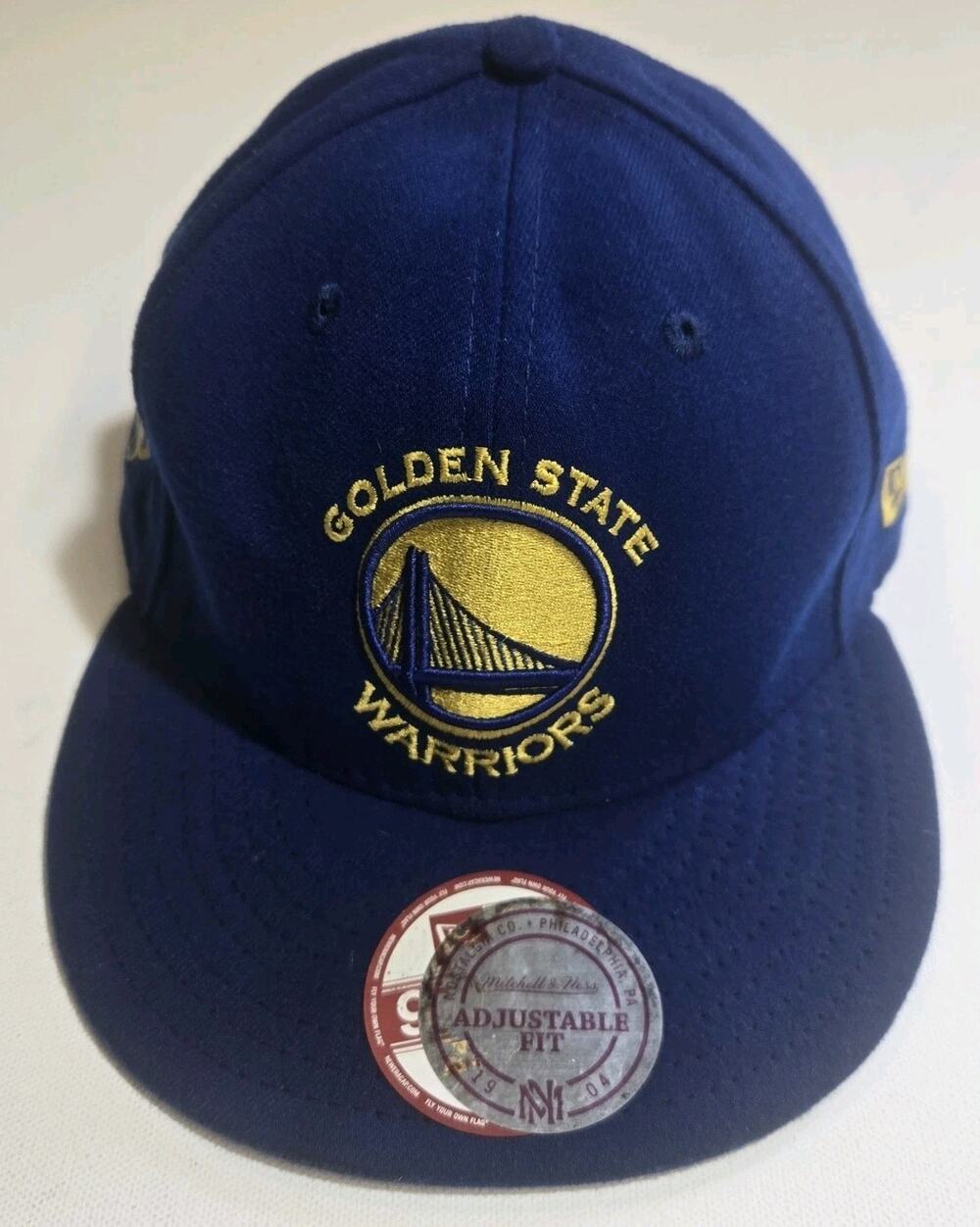 New Era LE 9FIFTY Golden State Warriors Snapback Hat Blue 73-9 Side Patch NBA